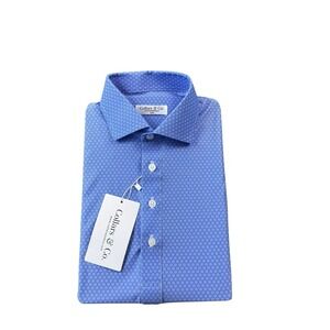 Collars & Co. Purple Floral AOP Dress Collar Men's Polo Shirt Size Small NWT